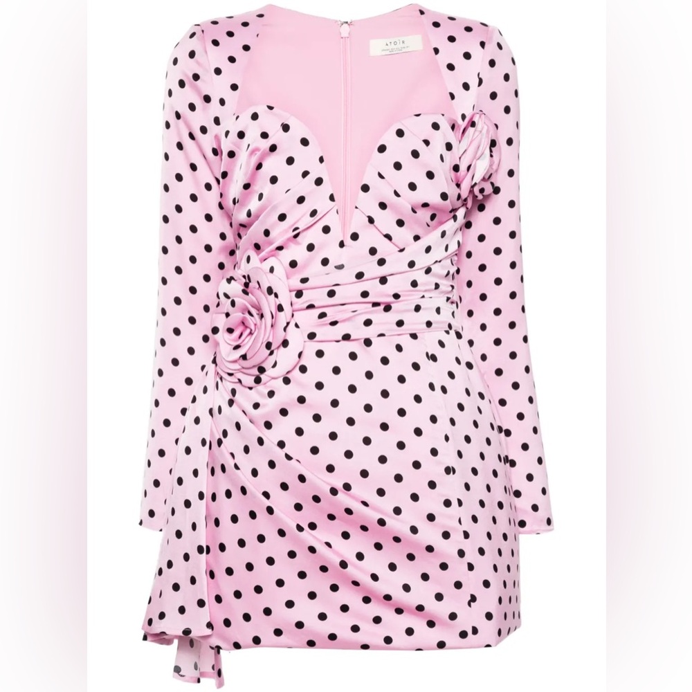 ATOIR The Missy Pink Polka Dot Mini Dress US 6 AUS 10